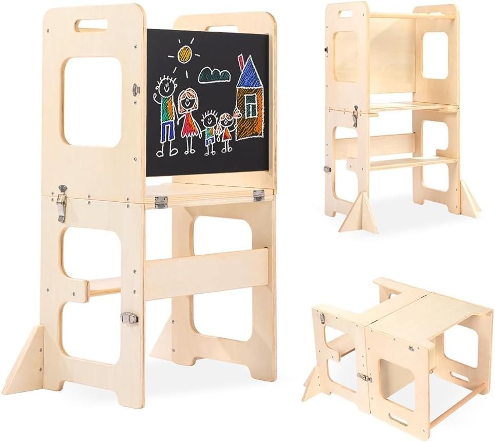 Torre de Aprendizaje Montessori de Labebe: Fomenta la Autonomía de tu Bebé de Forma Divertida y Segura