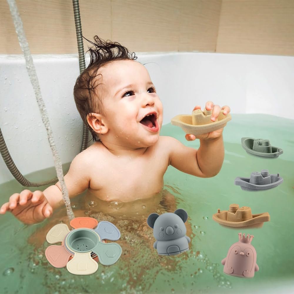 Juguetes de baño BIQIQI: diversión educativa y segura para tu bebé