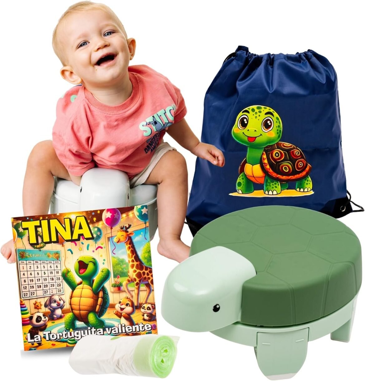 Orinal portátil 4 en 1 CHM PRODUCTOS – Reductor, alzador, taburete y mochila